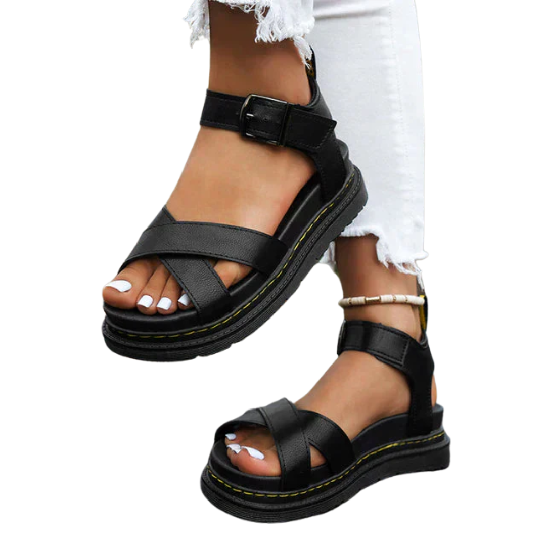 Cristina™ - Elegantes y detalladas sandalias de apoyo para invierno